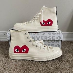 Comme des Garçons PLAY White - Hi CDG Converse